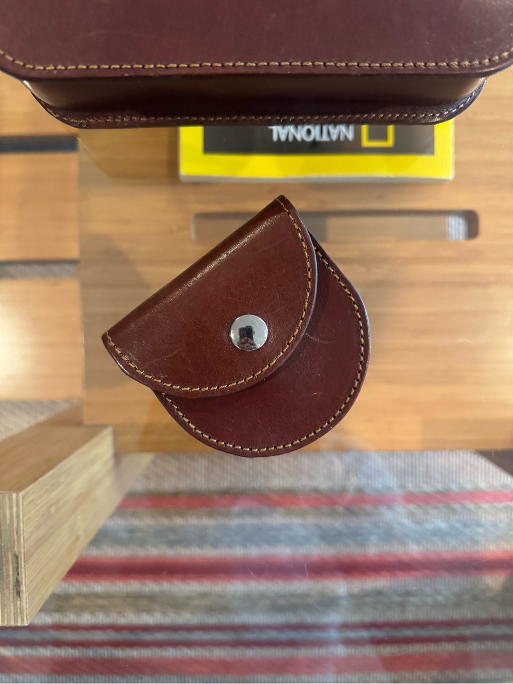Italian Leather Crossbody Bag in Brown - Picture 5 of 7